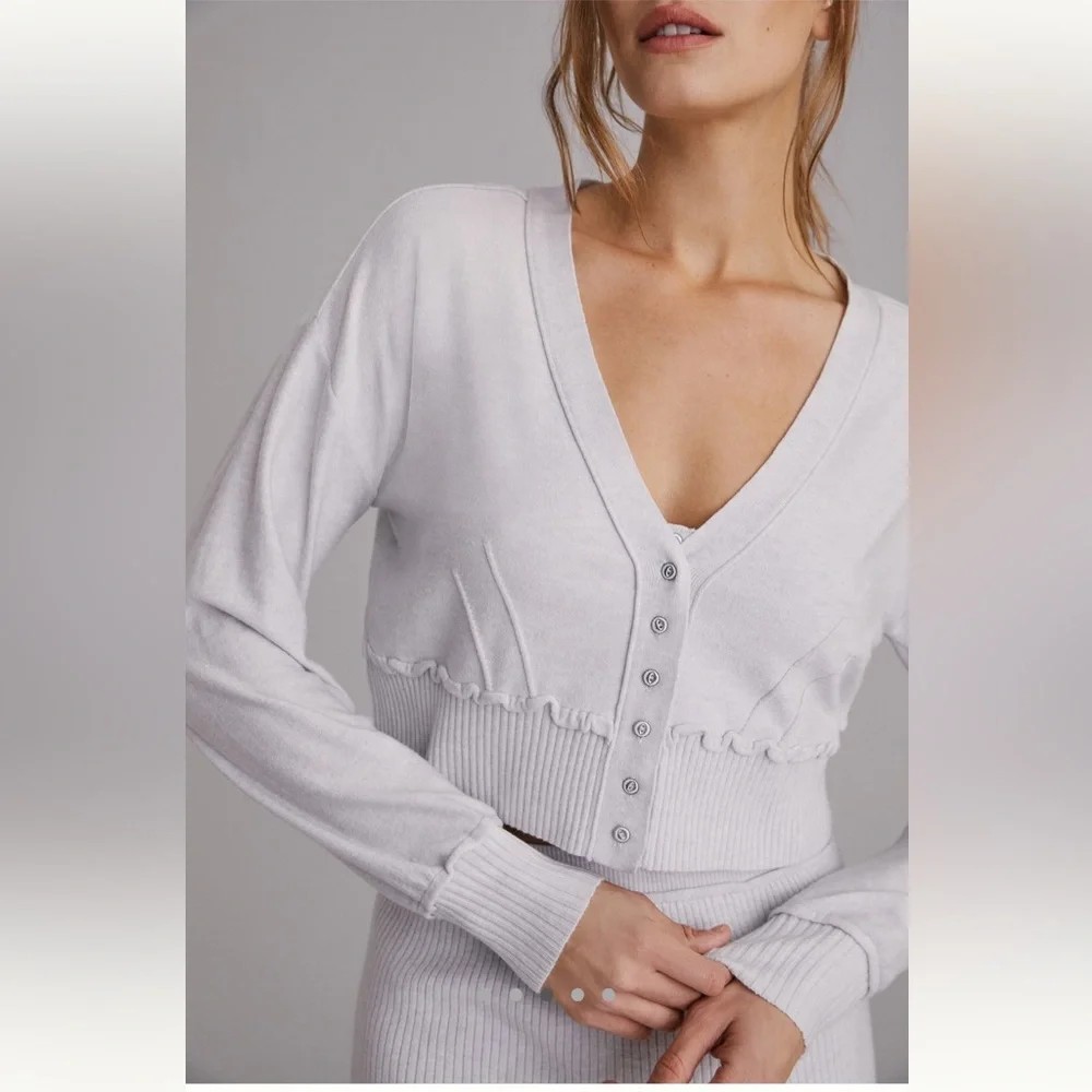 Daily practice by Anthropologie 3 piece knit lounge set, size S